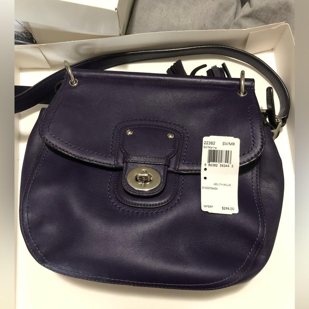 Coach Willis legacy Leather Bag in Purple